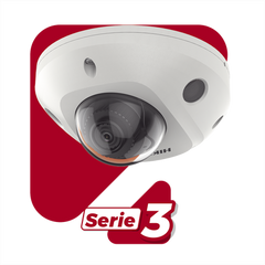 Mini Domo IP 6 Megapixel / Lente 2.8 mm / 30mts IR EXIR / Micrófono Integrado / Exterior IP67 / IK08 / PoE / DARKFIGHTER / Alarmas y Audio I/O / ONVIF / Micro SD / 4 Analíticos: AcuSense, Deteccion Facial, Conteo de Personas por Cruce y Zona