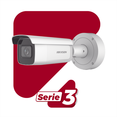 Bala IP 4 Megapixel / Lente Mot. 7 a 35 mm / 80 mts IR EXIR / Exterior IP67 / IK10 / WDR 120 dB / PoE + / MicroSD / 4 Analíticos: AcuSense, Deteccion Facial, Conteo de Personas por Cruce y Zona