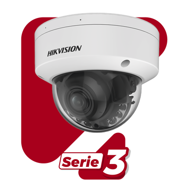 Domo IP 4 Megapixel / Lente Motorizado 2.7 - 13.5 mm / Dual Light (40 mts IR + 40 mts Luz Blanca ) / Exterior IP67  / WDR 130 dB / PoE + / AcuSense / MicroSD
