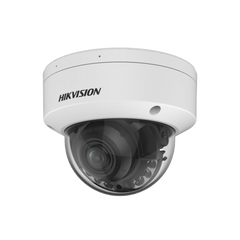 Domo IP 4 Megapixel / Lente Mot. 2.7 - 13.5 mm / Dual Light (40 mts IR + 40 mts Luz Blanca ) / SSD Integrado 1 TB / 2 Micrófonos Integrados / Alarmas I/O / IP67 / IK10 / WDR 130 dB / PoE + / AcuSense / DarkFighter S / Micro SD