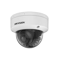 Domo IP 4 Megapixel / Lente Mot. 2.7 - 13.5 mm / Dual Light (40 mts IR + 40 mts Luz Blanca) / SSD Integrado 256 GB / 2 Micrófonos Integrados / Alarmas I/O / IP67 / IK10 / WDR 130 dB / PoE + / AcuSense / DarkFighter S /