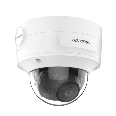 Domo IP 6 Megapixel / Lente Mot. 2.7 a 13.5 mm / 40 mts IR EXIR / Conteo de Personas / Captura Facial / IP67 / IK10 / WDR 120 dB / PoE+ / Alarmas y Audio I/O / ACUSENSE / Micro SD / DarkFighter