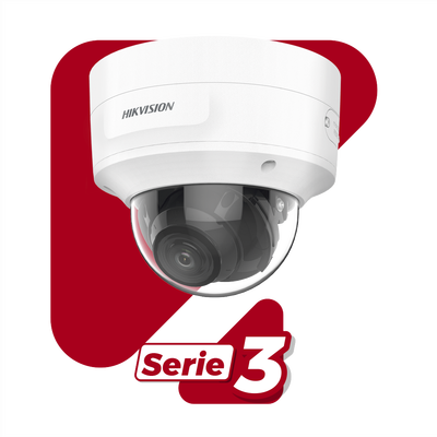 Domo IP 6 Megapixel / Lente Mot. 2.7 a 13.5 mm / 40 mts IR EXIR / Conteo de Personas / Captura Facial / IP67 / IK10 / WDR 120 dB / PoE+ / Alarmas y Audio I/O / ACUSENSE / Micro SD / DarkFighter