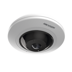 Mini Fisheye IP 5 Megapixel / Panorámica 180° - 360° / 8 mts IR / Interior / PoE / HEOP / ACUSENSE / Detección Facial / Microfono Integrado