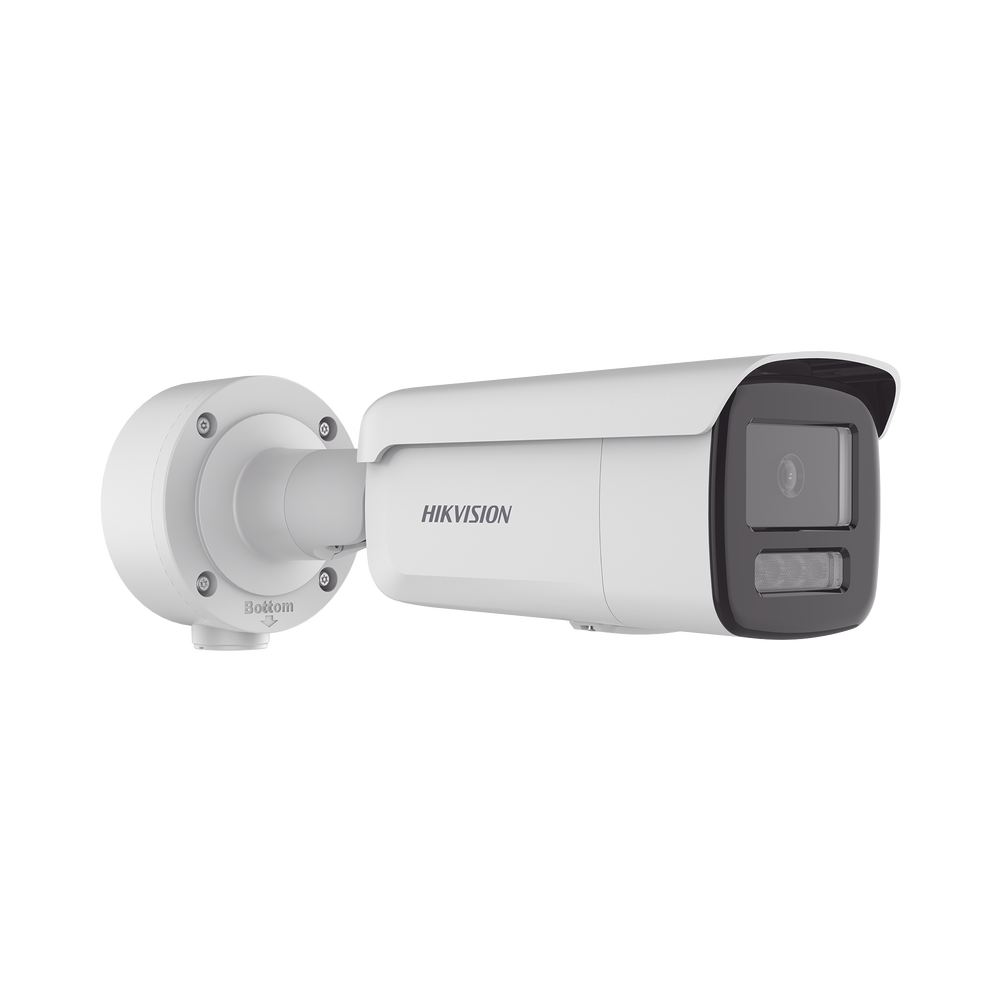 Bala IP 4 Megapixel / Lente 4 mm / Dual Light (60 mts IR + 60 mts Luz Blanca ) / Darkfighter S / Exterior IP67  / WDR 130 dB / 4 Analíticos: AcuSense, Deteccion Facial, Conteo de Personas por Cruce y Zona