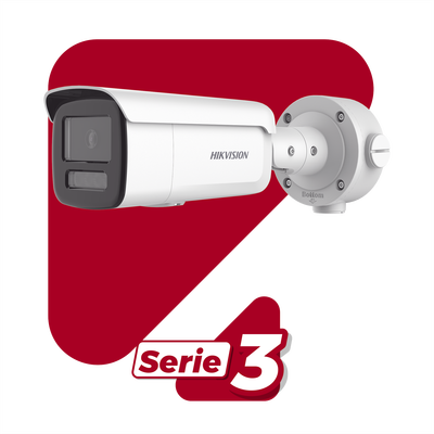 [ PROTECCIÓN ACTIVA ] Bala IP 4 Megapixel / Lente 4 mm / 60 mts IR / Exterior IP67 / Micrófono y Bocina Integrado (Audio de Dos Vías) / DARKFIGHTER / PoE+ / Luz Estroboscopica / ONVIF / Micro SD / 4 Analíticos