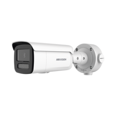 [ PROTECCIÓN ACTIVA ] Bala IP 4 Megapixel / Lente 4 mm / 60 mts IR / Exterior IP67 / Micrófono y Bocina Integrado (Audio de Dos Vías) / DARKFIGHTER / PoE+ / Luz Estroboscopica / ONVIF / Micro SD / 4 Analíticos