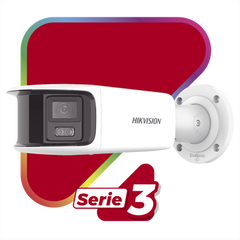 [ PROTECCIÓN ACTIVA ] Bala IP Panorámica 8 Megapixel / 180° / Lente 4 mm / Imagen a Color 24/7 / PoE / WDR 130° / IP67 / ACUSENSE / Protección Activa (Luz Estroboscópica y Alarma Audible) / 40 mts Luz Blanca / MicroSD