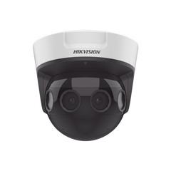 PanoVu Series / Vista Panorámica 180° / 8 Megapixel en Total / 4 Lentes 2.8 mm (2 Megapixel) / 20 mts IR EXIR / Exterior IP67 / IK10 / 12 Vcc / PoE+ / MicroSD