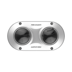 PanoVu Series / Lente Dual de 4 Megapixel / 2 Lentes Fijos de 2.8 mm / Recomendado para Pasillos o Esquinas / IP67 / IK10 / PoE / WDR 120 dB / 10 mts IR / Entrada y Salida de Audio y Alarma / MicroSD