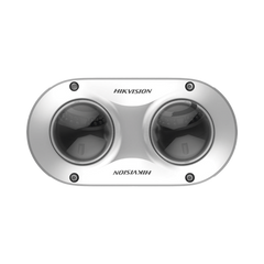PanoVu Series / Lente Dual de 4 Megapixel / 2 Lentes Fijos de 2.8 mm / Recomendado para Pasillos o Esquinas / IP67 / IK10 / PoE / WDR 120 dB / 10 mts IR / Entrada y Salida de Audio y Alarma / MicroSD