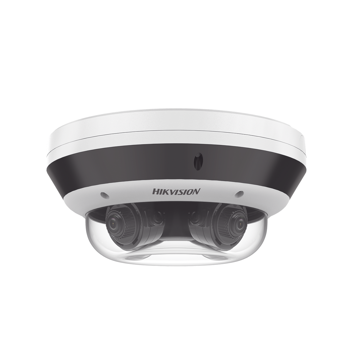 PanoVu Series / Vista Panorámica 360º / 4 Lentes Mot. 2.8 a 8 mm (4 Megapixel por Lente) / 16 Megapixel en Total / WDR 120 dB / DARKFIGHTER / Exterior IP67 / IK10 / PoE+ / 30 mts IR / Micro SD