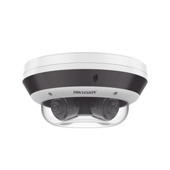 PanoVu Series / Vista Panorámica 360º / 4 Lentes Mot. 2.8 a 8 mm (4 Megapixel por Lente) / 16 Megapixel en Total / WDR 120 dB / DARKFIGHTER / Exterior IP67 / IK10 / PoE+ / 30 mts IR / Micro SD