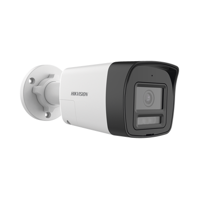 [Audio Bidireccional + Dual Light + ColorVu] Bala TURBOHD 4K (8 Megapixel) / Lente 2.8 mm / 30 mts IR EXIR + 20 mts Luz Blanca / Micrófono y Bocina Integrado / Exterior IP67 / Metal / dWDR