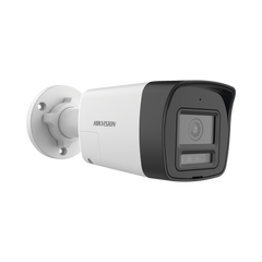 [Audio Bidireccional + Sirena & Estrobo + Dual Light + ColorVu] Bala TURBOHD 4K (8 Megapixel) / Lente 2.8 mm / 30 mts IR EXIR + 20 mts Luz Blanca / Micrófono y Bocina Integrado / Exterior IP67 / Metal / dWDR