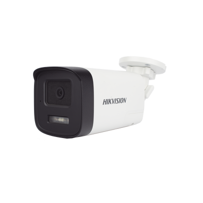 [Audio Bidireccional + Dual Light + ColorVu] Bala TURBOHD 3K  (5 Megapixel) / Lente 3.6 mm / 40 mts IR EXIR + 40 mts Luz Blanca / Micrófono y Bocina Integrado / Exterior IP67 / dWDR