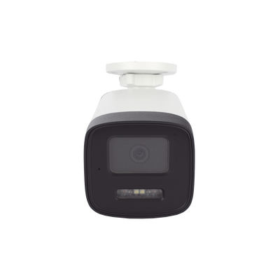 [Audio Bidireccional + Dual Light + ColorVu] Bala TURBOHD 3K  (5 Megapixel) / Lente 3.6 mm / 40 mts IR EXIR + 40 mts Luz Blanca / Micrófono y Bocina Integrado / Exterior IP67 / dWDR
