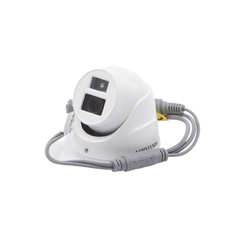 Ultra Mini Turret TURBO 2 Megapixel (1080p) / Gran Angular / Lente 2.8 mm / 20 mts IR EXIR / Exterior IP67 / 4 Tecnologías (TVI / AHD / CVBS) / dWDR / Color Blanco