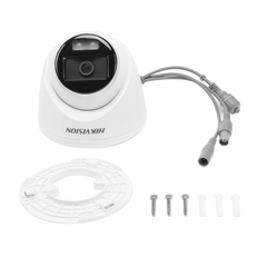[ColorVu] Turret TURBOHD 3K (5 Megapixel) / Micrófono Integrado / Lente 3.6 mm / Imagen a Color 24/7 / 40 mts Luz Blanca / Exterior IP67 / dWDR / 4 Tecnologías