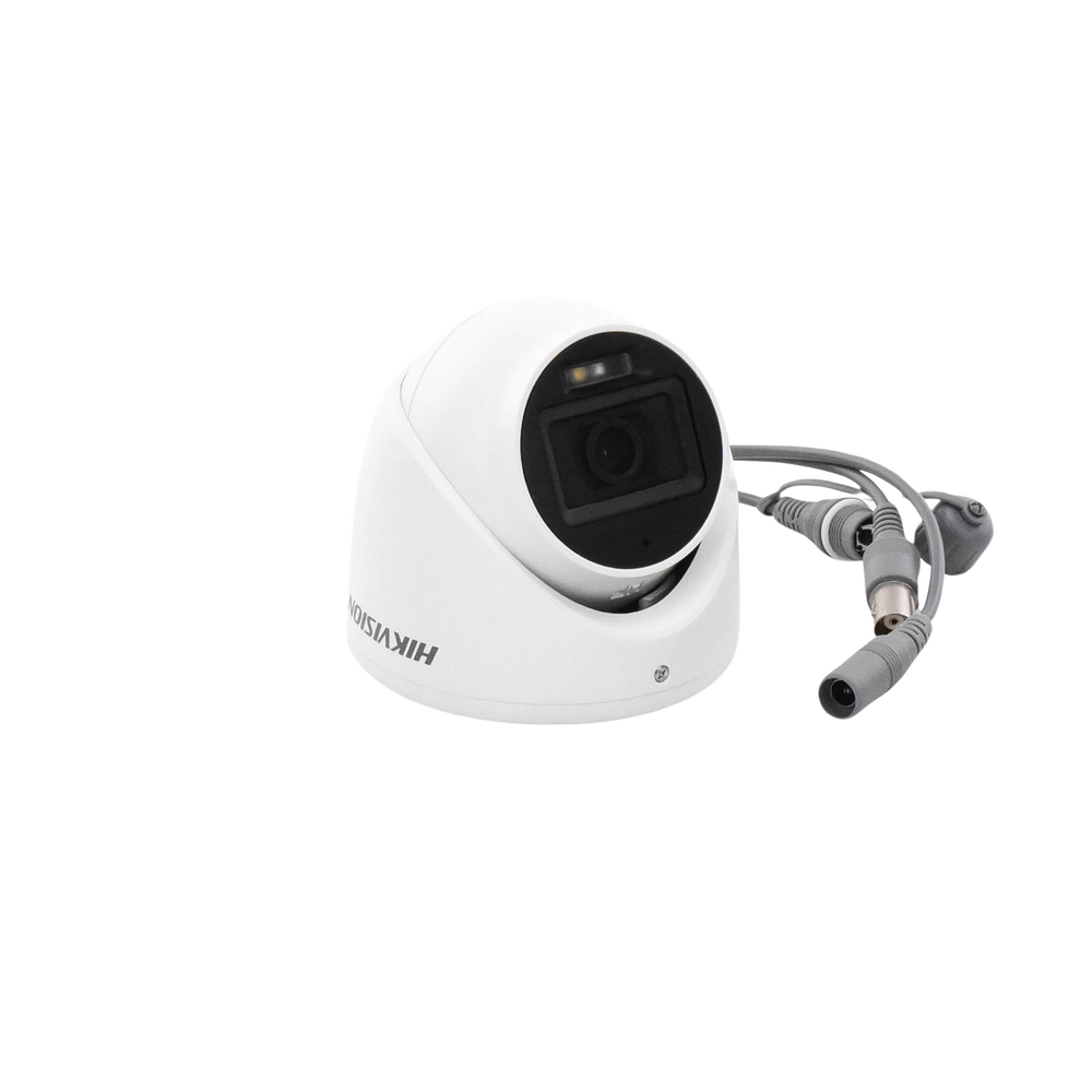[Dual Light + ColorVu] Turret TURBOHD 3K (5 Megapixel) / Lente 2.8 mm / 30 mts IR + 20 mts Luz Blanca / Gran Angular 104.9° / Exterior IP67 / Micrófono Integrado / dWDR / 4 Tecnologías / Metal