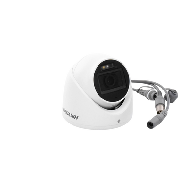[Dual Light + ColorVu] Turret TURBOHD 3K (5 Megapixel) / Lente 2.8 mm / 30 mts IR + 20 mts Luz Blanca / Gran Angular 104.9° / Exterior IP67 / Micrófono Integrado / dWDR / 4 Tecnologías / Metal