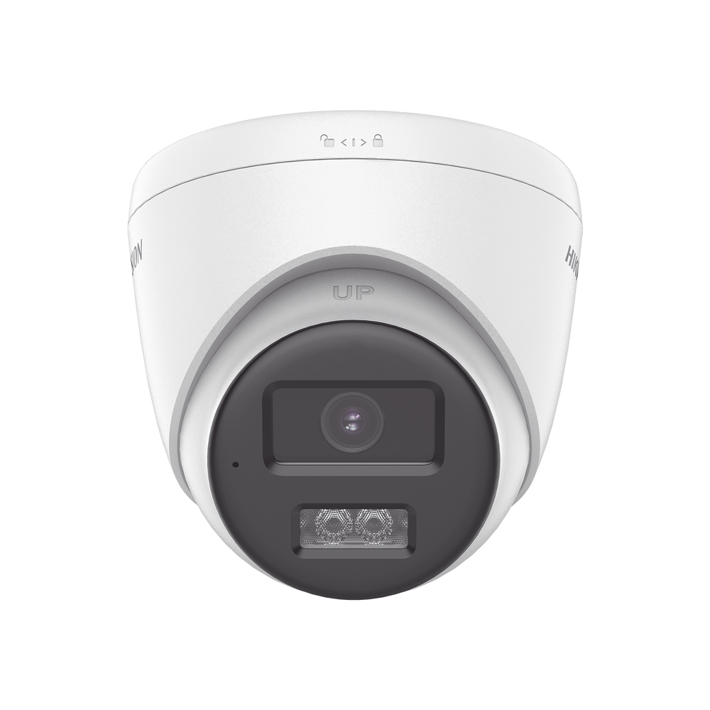 [Audio Bidireccional + Dual Light + ColorVu] Turret TURBOHD 3K (5 Megapixel) / Lente 2.8 mm / 40 mts IR EXIR + 40 mts Luz Blanca / Micrófono y Bocina Integrado / Exterior IP67 / dWDR