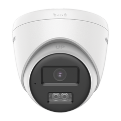 [Audio Bidireccional + Dual Light + ColorVu] Turret TURBOHD 4K (8 Megapixel) / Lente 2.8 mm / 40 mts IR EXIR + 40 mts Luz Blanca / Micrófono y Bocina Integrado / Exterior IP67 / dWDR