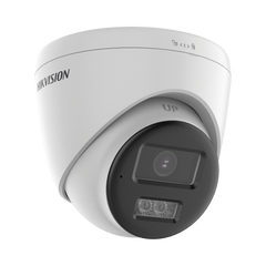 [Audio Bidireccional + Dual Light + ColorVu] Turret TURBOHD 4K (8 Megapixel) / Lente 2.8 mm / 40 mts IR EXIR + 40 mts Luz Blanca / Micrófono y Bocina Integrado / Exterior IP67 / dWDR