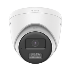 [Audio Bidireccional + Sirena & Estrobo + Dual Light + ColorVu] Turret TURBOHD 4K (8 Megapixel)  / Lente 2.8 mm / 40 mts IR EXIR + 40 mts Luz Blanca / Sirena / Micrófono y Bocina Integrado / Exterior IP67 / dWDR