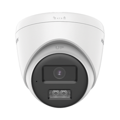 [Audio Bidireccional + Sirena & Estrobo + Dual Light + ColorVu] Turret TURBOHD 4K (8 Megapixel)  / Lente 2.8 mm / 40 mts IR EXIR + 40 mts Luz Blanca / Sirena / Micrófono y Bocina Integrado / Exterior IP67 / dWDR