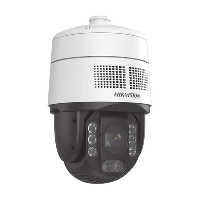 [ PROTECCIÓN ACTIVA ] Domo PTZ IP 4 Megapixel / 32X Zoom / 200 mts IR / Potente Alerta Audible y Luz Estroboscópica hasta 100 Metros / ACUSENSE / IP67 / IK10 /  / Autoseguimiento 2.0 / Hi-PoE / DARKFIGHTER / Rapid Focus / Micro SD