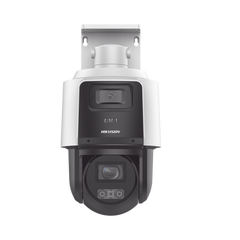 [TandemVu] PTZ IP 4 Megapixel con Cámara Panorámica 4 Megapixel / 4X Zoom / Dual Light (40 mts IR + 30 mts Luz Blanca) / ACUSENSE / IP66  / PoE+ / DARKFIGHTER / Micro SD / Incluye Base para Techo o Pared