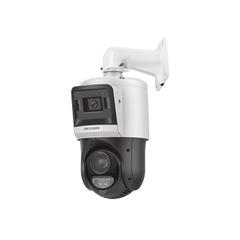 [TandemVu] PTZ IP 4 Megapixel + Cámara Fija 4 Megapixel / 25X Zoom / 100 mts IR + 30 mts Luz Blanca / IP67 / ACUSENSE / PoE+ / 2 Micrófonos Integrados y Bocina / Alerta Audible y Luz Estroboscopica / Alarmas I/O / DARKFIGHTER / Micro SD