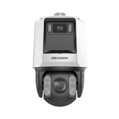 [TandemVu] PTZ IP 4 Megapixel con Cámara Panoramica 6 Megapixel / 32X Zoom / 200 mts IR / 30 mts Luz Blanca / ACUSENSE / IP66 / Alerta Audible y Luz Estroboscopica / Autoseguimiento / Hi-PoE / Alarmas I/O / Ultra Baja Iluminación / Micro SD