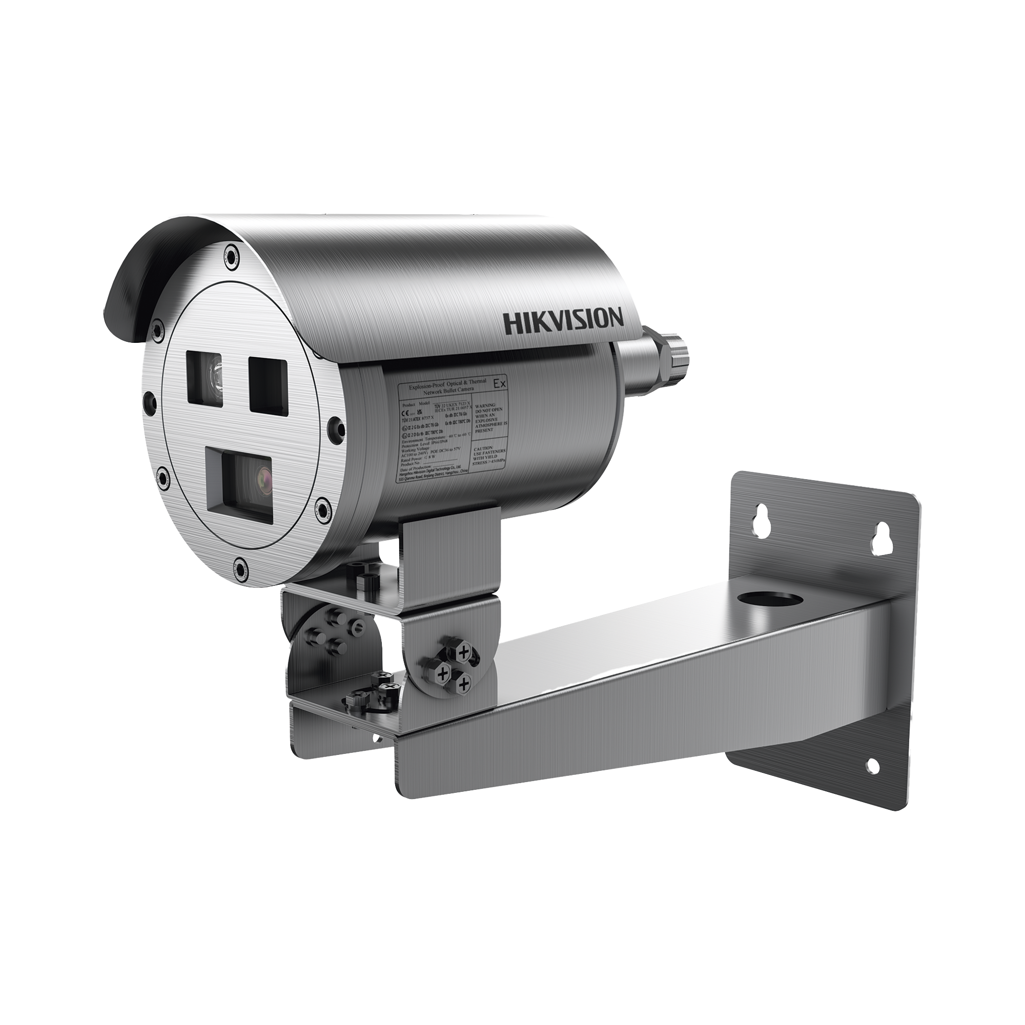 Bala IP Térmica Dual / Termico 7 mm (256 X 192) + Óptico 4 mm (4 MP) / Termométrica / Detección de Temperatura / IP68 / 30 mts IR / Antiexplosión / Anticorrosión