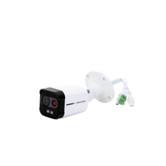 Bala IP Dual / Térmica 2.6 mm (96 x 72) / Óptico 6 mm (4 Megapixel) / Detección de Intrusión por VCA 30 mts /30 mts Luz Blanca / Exterior IP67 / PoE / Sirena y Luz Intermitente Integrada / Micro SD / ColorVu y ACUSENSE