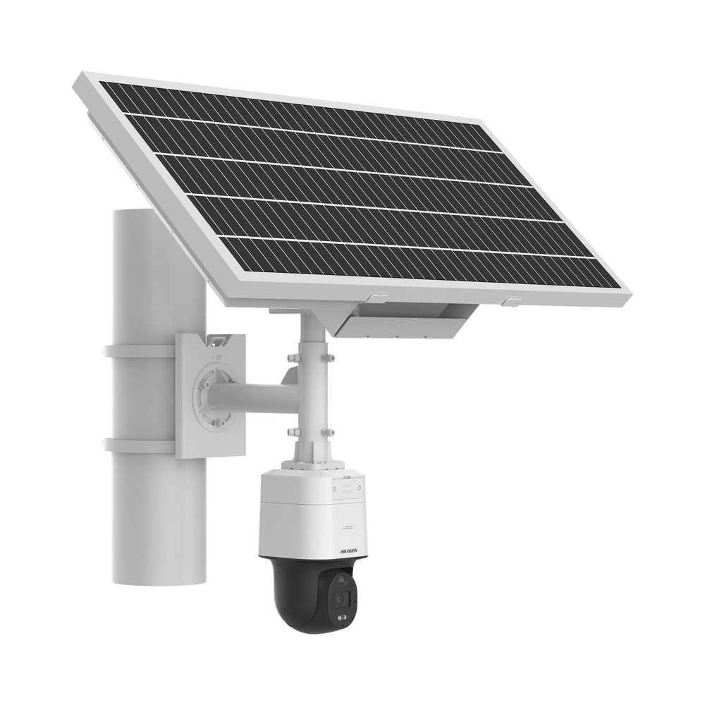 Kit Solar IP All in One / Cámara PT ColorVu 4 Megapixel / Lente 4 mm / Panel Solar / Batería de Respaldo de Litio 23.2Ah (Hasta 24 Días) / Conexión 4G / Accesorios de Instalación