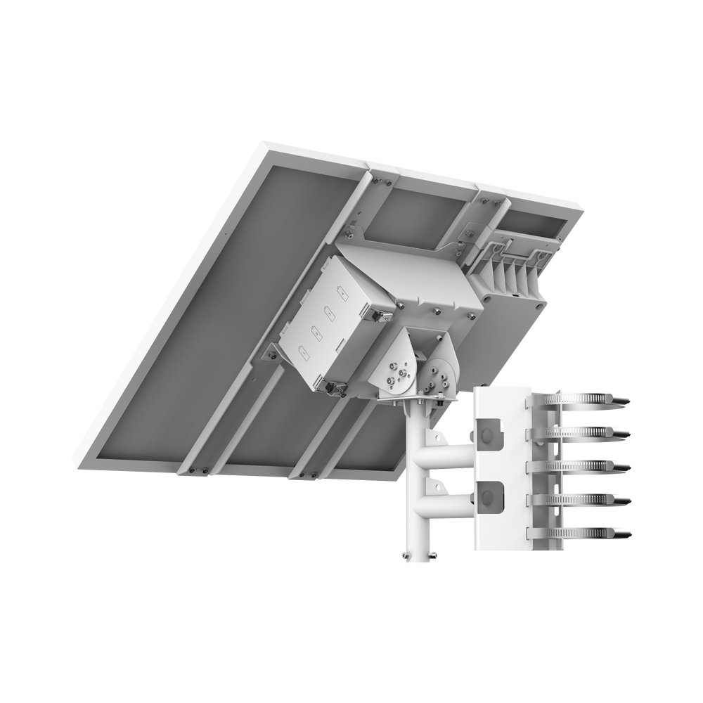 Kit Solar de alimentación / Panel Solar / Batería de Respaldo de Litio 360 Wh / 2 Salidas de 12 Vcd / Accesorios de Instalación / Uso en Exterior IP66