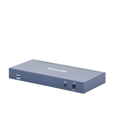 Switch PoE+ / No Administrable / 7 Puertos 10/100 Mbps 802.3 af/at (30 W) / 1 Puerto 10/100 Mbps Hi-PoE (90 W)  / 2 Puertos 1000 Mbps Uplink / Modo Extendido hasta 300 Metros / 110 Watts