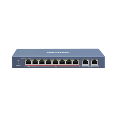 Switch PoE+ / No Administrable / 7 Puertos 10/100 Mbps 802.3 af/at (30 W) / 1 Puerto 10/100 Mbps Hi-PoE (90 W)  / 2 Puertos 1000 Mbps Uplink / Modo Extendido hasta 300 Metros / 110 Watts