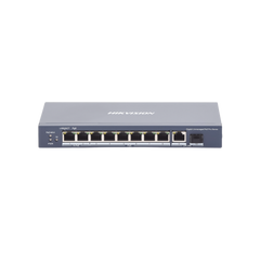 Switch PoE+ / No Administrable / 7 Puertos 1000 Mbps 802.3 af/at (30 W) / 2 Puertos 1000 Mbps Hi-PoE (90 W) / 1 Puertos 1000 Mbps Uplink / 1 Puerto SFP / Modo Extendido hasta 300 Metros / 110 Watts