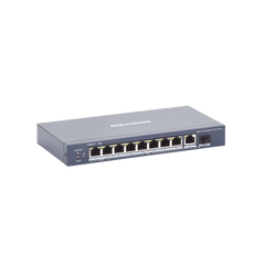Switch PoE+ / No Administrable / 7 Puertos 1000 Mbps 802.3 af/at (30 W) / 2 Puertos 1000 Mbps Hi-PoE (90 W) / 1 Puertos 1000 Mbps Uplink / 1 Puerto SFP / Modo Extendido hasta 300 Metros / 110 Watts