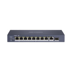 Switch PoE+ / No Administrable / 7 Puertos 1000 Mbps 802.3 af/at (30 W) / 2 Puertos 1000 Mbps Hi-PoE (90 W) / 1 Puertos 1000 Mbps Uplink / 1 Puerto SFP / Modo Extendido hasta 300 Metros / 110 Watts