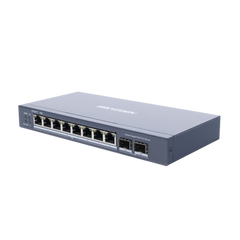 Switch Gigabit PoE+ / Administrable / 8 Puertos Gigabit PoE+ / 2 Puertos SFP / Configuración Nube Hik-Partner Pro / Modo Extendido hasta 300 Metros / 110 W