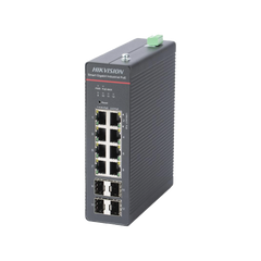 Switch Gigabit PoE+ / Industrial / Administrable / 4 Puertos Gigabit PoE+ (90 W) + 4 Puertos Gigabit PoE+(30 W) / 4 Puertos Gigabit SFP / 300 W Total / 48 a 57 VCD / Ideal para Proyectos / 300 Metros de Distancia