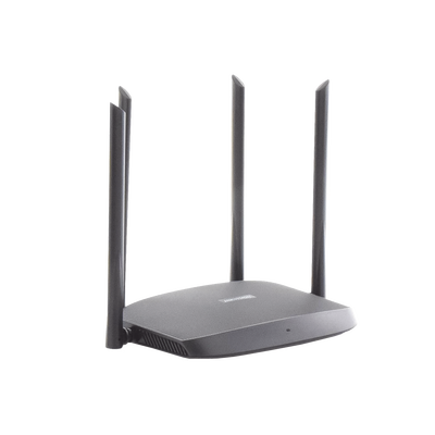Router Inalámbrico WISP Gigabit / Hasta 1200 Mbps / Doble Banda AC (2.4 GHz y 5 GHz) / 3 Puertos LAN 10/100/1000 Mbps + 1 Puerto WAN 10/100/1000 Mbps /  4 Antenas Externas Omnidireccional de 5 dBi / Interior