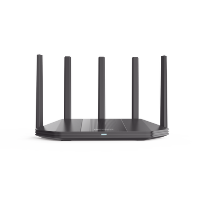 Router Inalámbrico / Wifi 6 / Hasta 1800 Mbps / MESH / Doble Banda AC (2.4 GHz y 5 GHz) / 4 Puertos 1000 Mbps /  5 Antenas Omnidireccional / Interior / Beamforming Optimizado /  Administración Gratuita desde la Nube