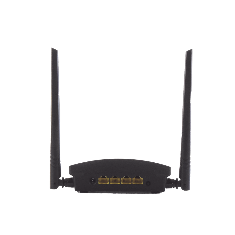 Router Inalámbrico WISP en Banda 2.4 GHz / Hasta 300 Mbps / 4 Puertos 10/100 Mbps /  2 Antenas Omnidireccional de 5 dBi / Interior