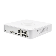 NVR 4 Megapixel (Compatible con Cámaras ACUSENSE) / 4 canales IP / 4 Puertos PoE /1 Bahía de Disco Duro / Salida de Vídeo Full HD
