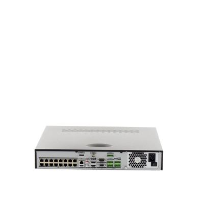 [Doble Poder de Decodificación] NVR 32 Megapixel (8K) / 16 Canales IP / 16 Puertos PoE+ / AcuSense / ANPR / Conteo de Personas / Heat Map / 4 Bahías de Disco Duro  / HDMI en 8K / Soporta POS / Alarmas I/O / Smart  Search